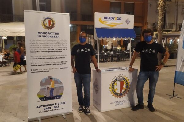 Guida sicura sui monopattini, ieri a Bari l’evento con Bit e Aci per sensibilizzare al tema