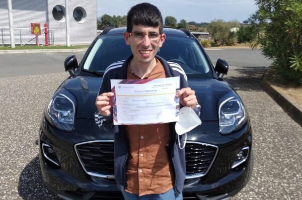 Da Turi a Vallelunga per il corso di Guida Sicura, traguardo raggiunto per il socio Aci “speciale” Antonio Tateo