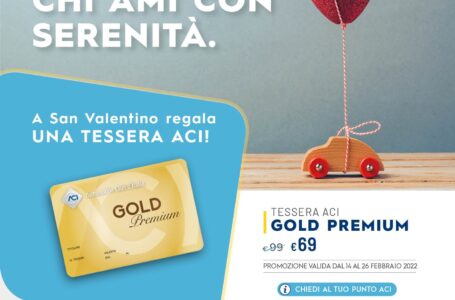 A San Valentino regala una tessera Aci: sconti sulla Gold Premium