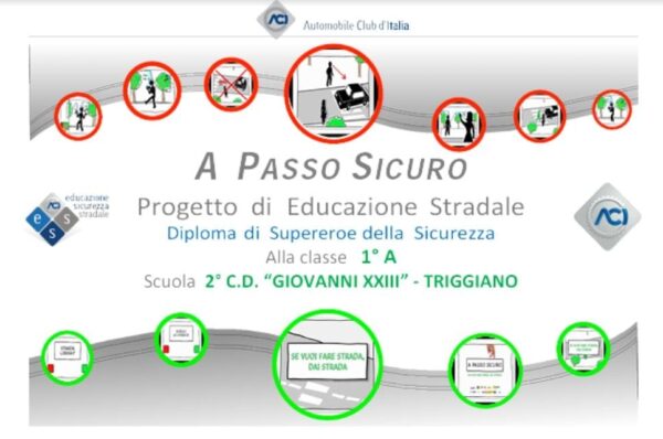 Scuola di educazione stradale con Aci, a Triggiano i bimbi diventano “Supereroi della sicurezza”