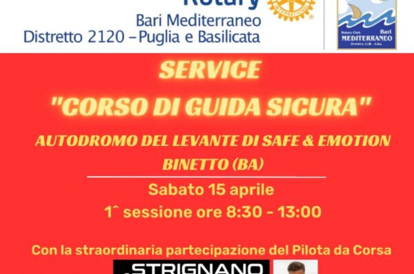 Binetto, tutto pronto per il “corso di guida sicura” all’autodromo del Levante
