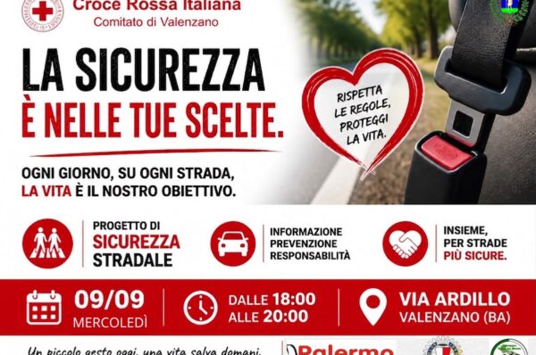 Sicurezza stradale, Croce Rossa e Aci insieme a Valenzano: un pomeriggio di attività e simulazioni per la guida responsabile